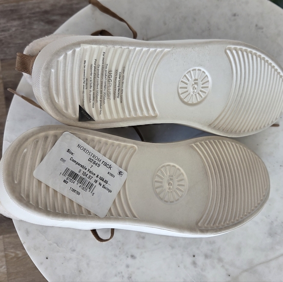 UGG Cakewalk High-Top Sneaker Women's Plush Faux Fur Leather Suede Upper NWT Sz7 - Picture 11 of 14